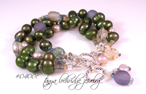 Se Glass & Freshwater Pearl Bracelet
