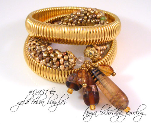 Brown-Gold Soft Bangles-Cobra Bangles