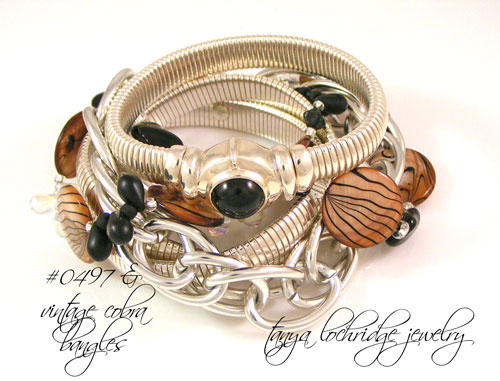 Brown-Black Mother of Pearl three-Strand Bracelet