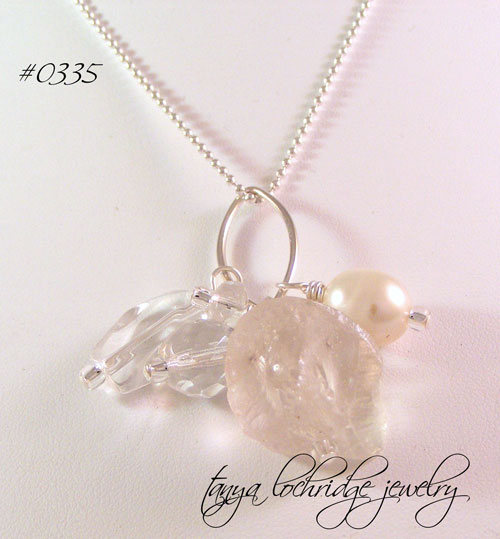 Crystal Quartz & Freshwater Pearl Sterling Silver Necklace