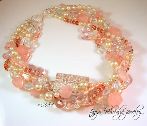 Rose Quartz, Freshwater Pearl Necklace