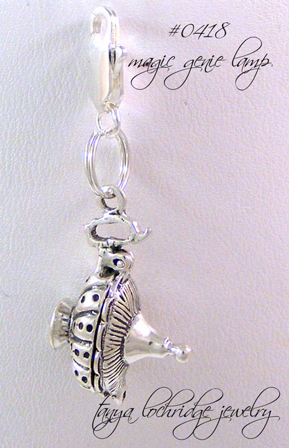 Magic Genie Lamp Sterling Silver Charm