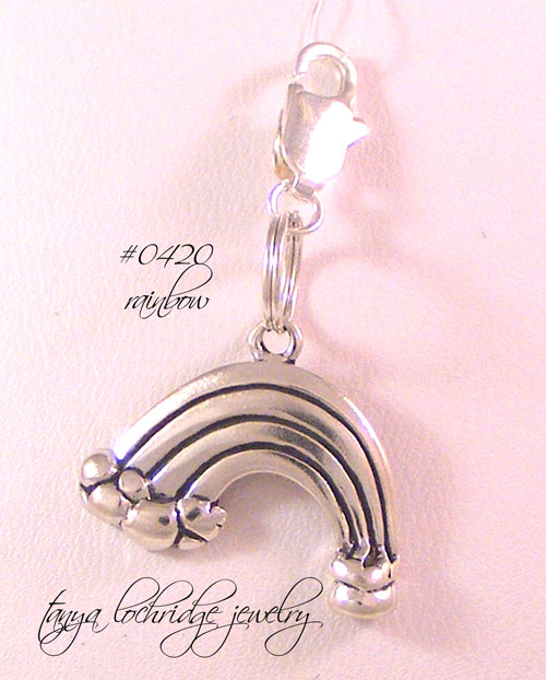 Rainbow Sterling Silver Charm