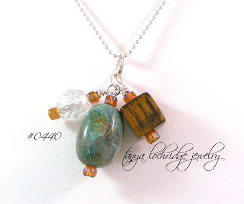 Chrysocolla & Tiger Eye Pendant