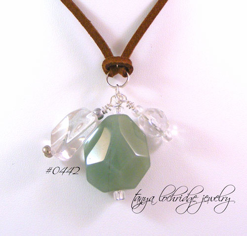 Green Aventurine & Crystal Quartz Pendant