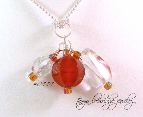 Carnelian & Crystal Quartz Tiny Treats Pendant