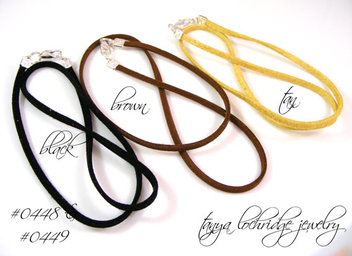 Neutrals Microsuede 18" Cord Gold Clasp