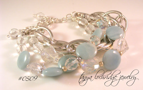 Amazonite & Czech Glass Bold Bracelet