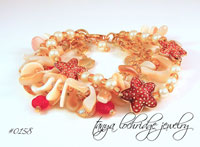 Starfish & Natural Shell Charm Bracelet