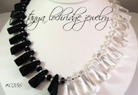 Black and Clear Crystal Quartz Necklace
