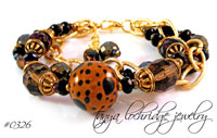 Kazuri Leopard Bead Bracelet