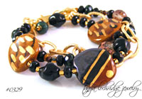 Kazuri Gold Bead Bracelet