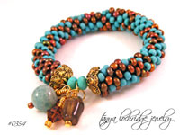 Russian Amazonite & Smoky Quartz Bangle
