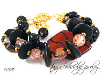 Patterned Agate & Onyx Bracelet