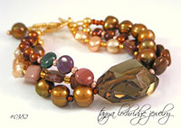 Smoky Quartz & Imperial Jasper Bracelet
