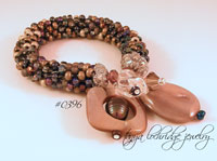 Mother-of-Pearl, Crystal Quartz, Swarovski Crystal Bead Bracelet