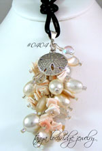 Sterling Sand Dollar & Pearl Drop Necklace