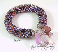 Royal Purple and Alexandrite Soft Bangle Bracelet