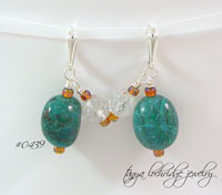 Chrysocolla Sterling Earriings