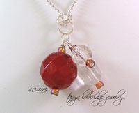 Carnelian & Crystal Quartz Tiny Treats Pendant