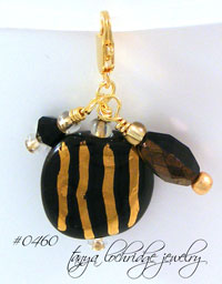 Kazuri Black & Gold Bead Charm