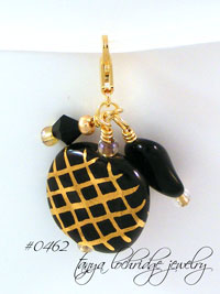 Kazuri Black & Gold Bead Charm