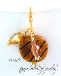 Kazuri Tribal Stripe Bead Charm