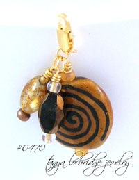 Kazuri Tribal Spiral Bead Charm