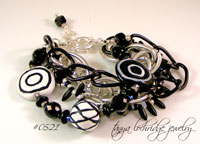 Kazuri Black & White Collection Multi-Strand Bracelet