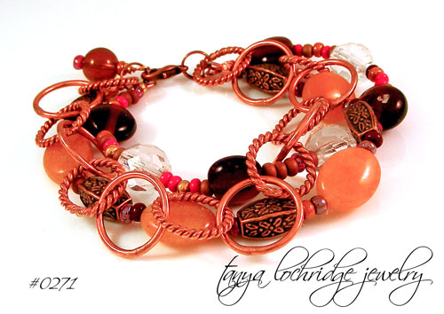 Red Aventurine & Copper Bracelet #271