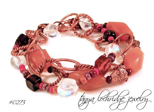 Red Aventurine & Copper Bracelet #0273