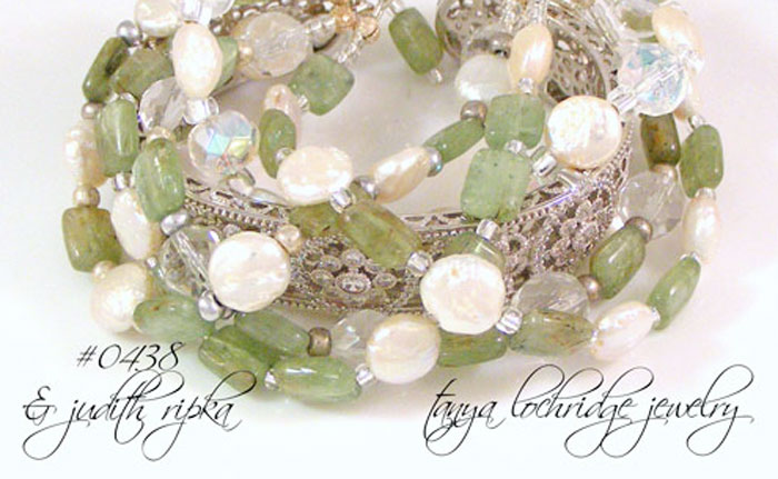 Kyanite Gemstone & Pearl Bracelet