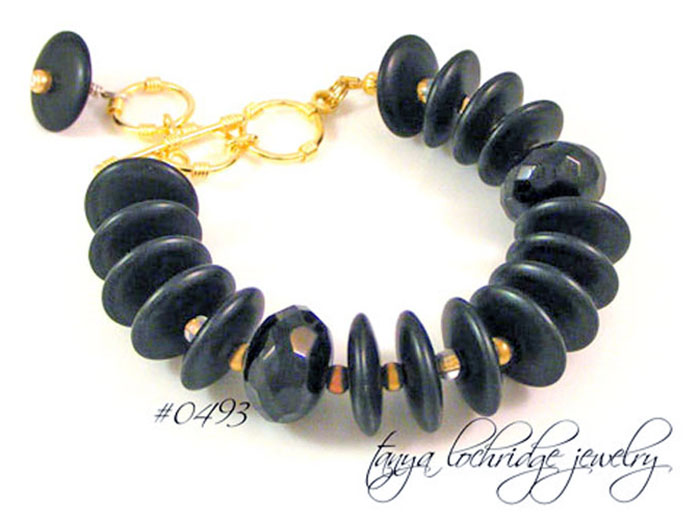 Onyx Gemstone & Gold Vermeil Bracelet