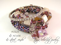 Vintage Hearts Charm Stackable Bangle Bracelet #0436