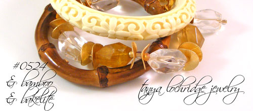Yellow Calcite & Crystal Quartz Bracelet #0524