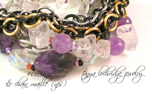 Amethyst & Crystal Quartz Bracelet