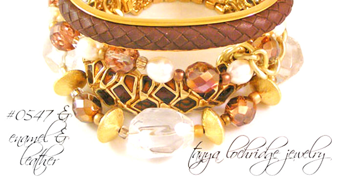 Crystal Quartz, Pearl & Gold Vermeil Gemstone 3-Strand Bracelet #0547