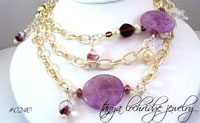 Cape Amethyst Gemstone 52" Necklace #0240