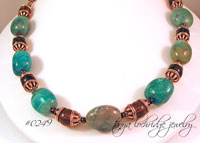 Chrysocolla Vintage-Style Gemstone  Necklace #0249