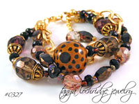 Kazuri Bead Leopard Bracelet #0327