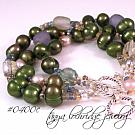 Sea Glass Pearl Sterling Silver Bracelet #0400