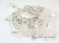 Crystal Quartz Rough & Polished Gemstone Bracelet