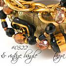 Kazuri Bead Three's the Charm 2 Black & Gold Bracelet