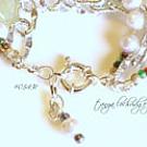 Prehnite & Pearl Gemstone Three-Strand Bracelet