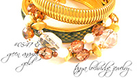 Crystal Quartz, Pearl & Gold Vermeil Gemstone 3-Strand Bracelet